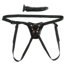 Gold Strap-On Harness Fetish Fantasy