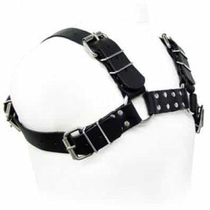 Black Bull Leather Body Harness