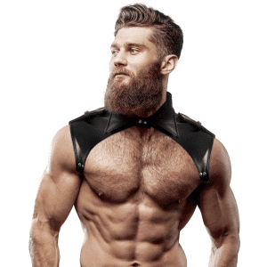 Men's Adjustable Leather Neck Strap Harness