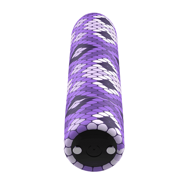 RECHARGEABLE SNAKE BULLET WITH 10 INTENSITY SETTINGS IN PURPLE RECHARGEABLE SNAKE BULLET WITH 10 INTENSITY SETTINGS IN PURPLE