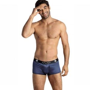 Anais Men - NAVAL BOXER S, Striped Satin Design in Navy