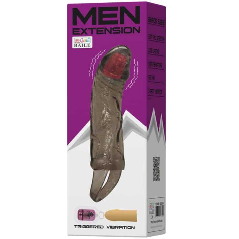 Baile - VIBRATING PENIS SHEATH WITH TESTICLE Strap 13.5 CM Baile - VIBRATING PENIS SHEATH WITH TESTICLE Strap 13.5 CM