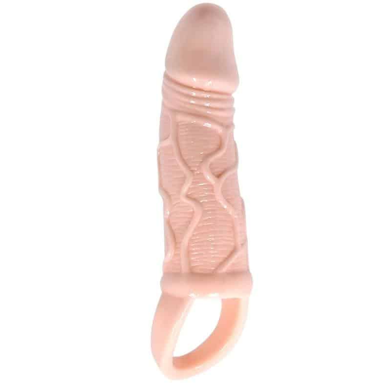 Baile - VIBRATING PENIS SHEATH WITH TESTICLE Strap 13.5 CM