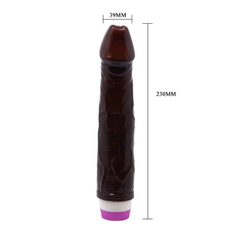 Baile - 23 CM BROWN VIBRATOR WITH WAVES OF PLEASURE Baile - 23 CM BROWN VIBRATOR WITH WAVES OF PLEASURE