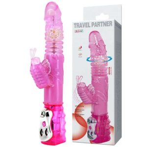 Baile - VIBRADOR RABBIT ROSA COM MOVIMENTO ROTATÓRIO UP & DOWN