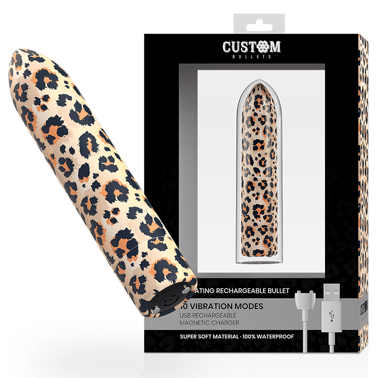 Leopard Rechargeable Bullet Vibrator 10 Speeds