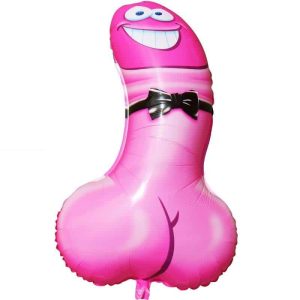 Pink Penis Shaped Helium Balloon Diablo Picante