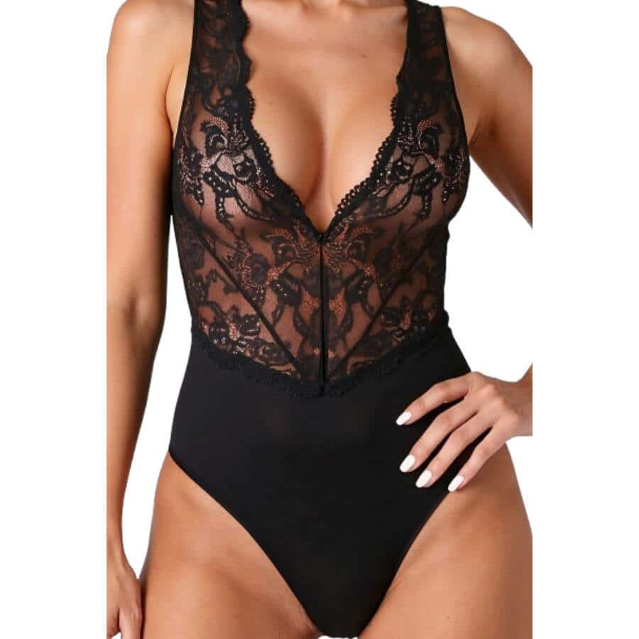 Evalie Black Bodysuit L/XL - Soft Lace Evalie Black Bodysuit L/XL - Soft Lace