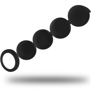 15cm Silicone Anal Rosary by Black&Silver