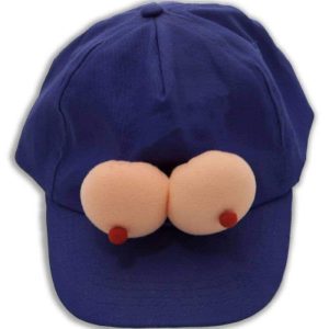 Diablo Picante Blue Novelty Hat with Breast Design