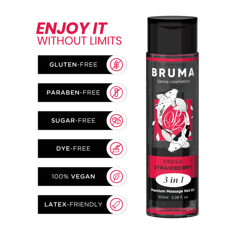 Bruma - Óleo Massagem Calor Morango 100ml