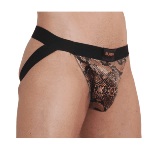 Burn - 002 Snake Jock Black Large