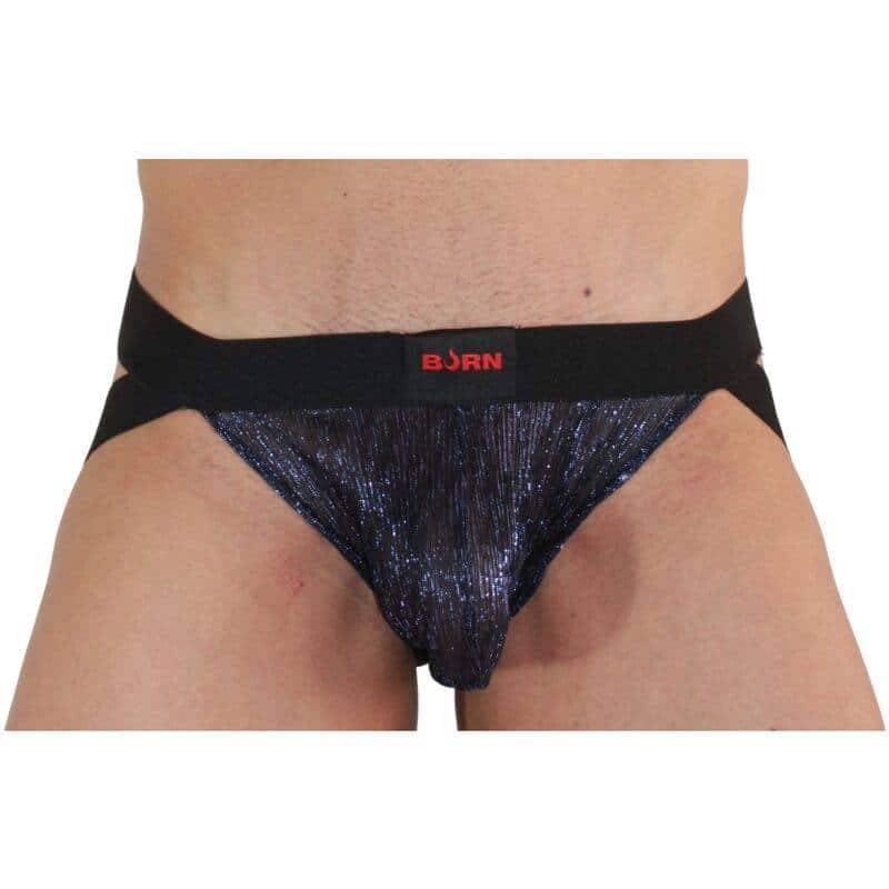Burn 006 Shiny Jock Blue/Black L Size Burn 006 Shiny Jock Blue/Black L Size
