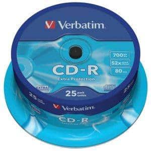 Verbatim CD-R 700MB 52x Tarrina 25US