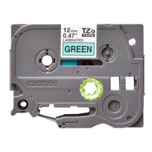 Brother Cinta Laminada Negro/Verde 12 mm
