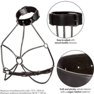 Calexotics - EUPHORIA Harness WITH MULTI CHAIN COLLAR FOR PLUS SIZE