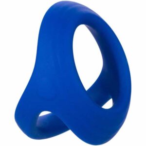Calexotics Admiral Dual Cock Ring Blue Silicone