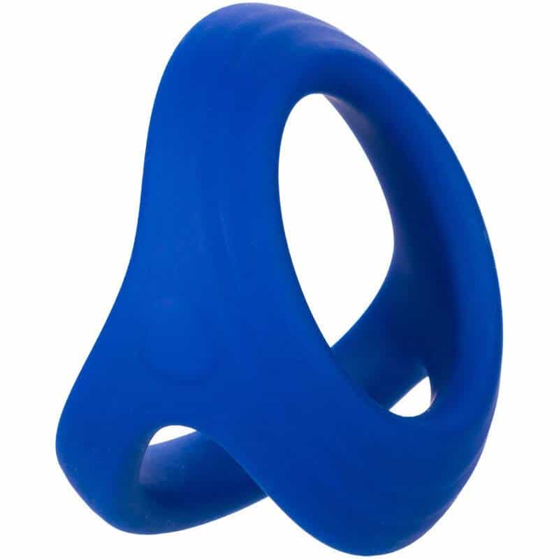Calexotics Admiral Dual Cock Ring Blue Silicone