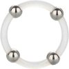 Calexotics Steel Bead Silicone Cock Ring L