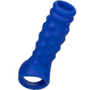 Calexotics - ADMIRAL BEADED LIQUID SILICONE PENIS SLEEVE IN BLUE