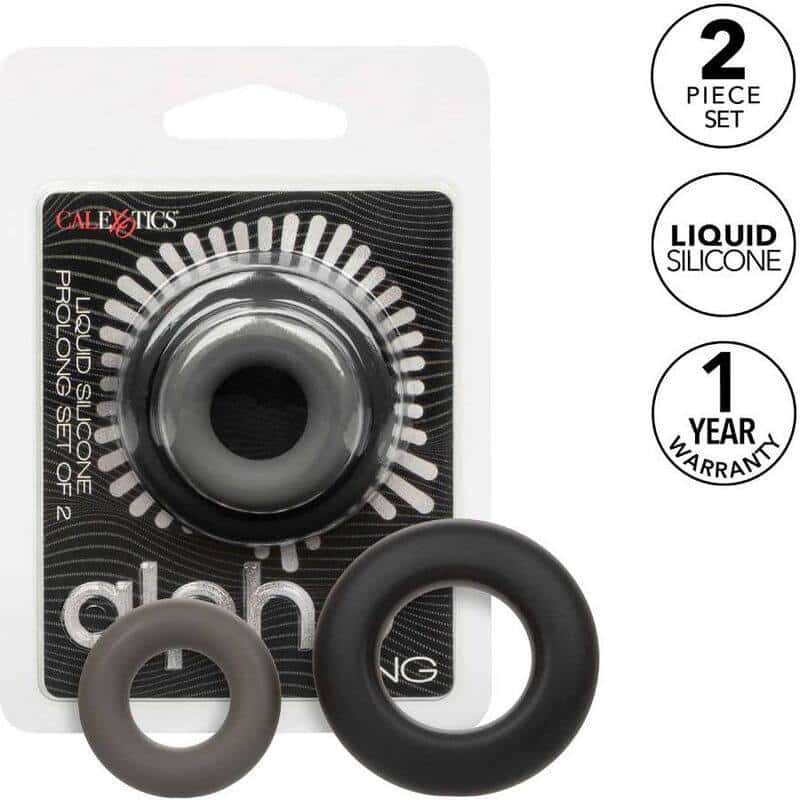 Calexotics - ALPHA GREY RING SET OF 2 FOR INTENSIFIED PLEASURE Calexotics - ALPHA GREY RING SET OF 2 FOR INTENSIFIED PLEASURE