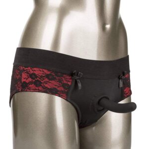 Calexotics L/XL Scandal Crotchless Panty Set