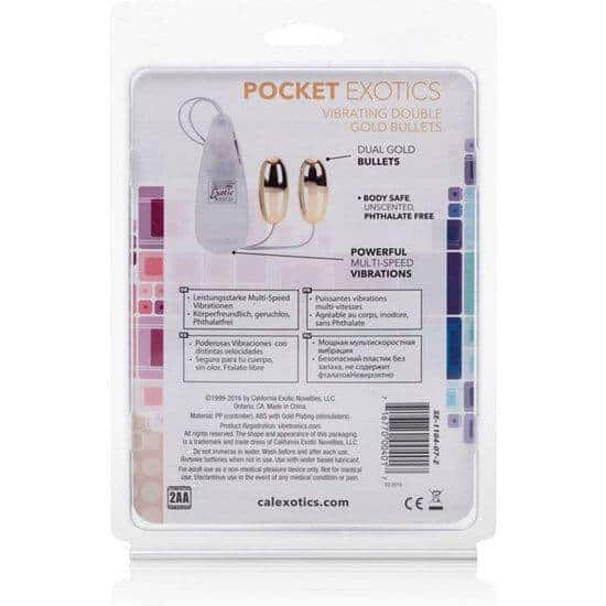 Calexotics - GOLD DUO VIBRATING BULLET SET Calexotics - GOLD DUO VIBRATING BULLET SET