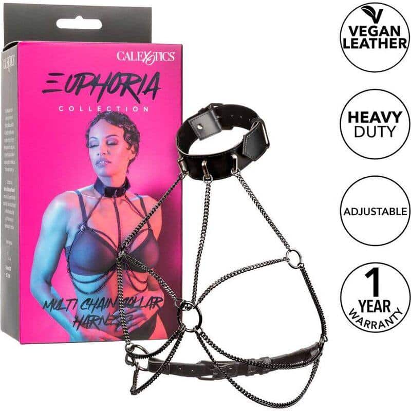 Calexotics EUPHORIA Arnés de Cuello con Cadena Múltiple Calexotics EUPHORIA Arnés de Cuello con Cadena Múltiple