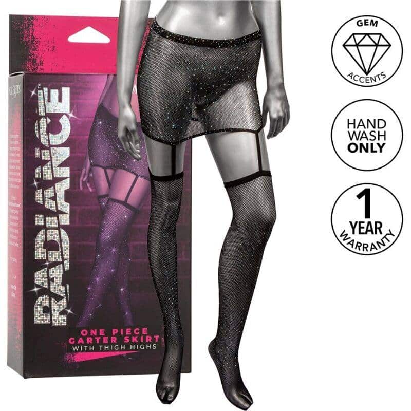 Calexotics Thigh High Garter Skirt Set