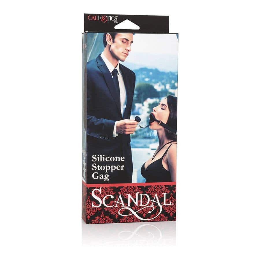 Calexotics Black Silicone Gag Scandal Plug Calexotics Black Silicone Gag Scandal Plug