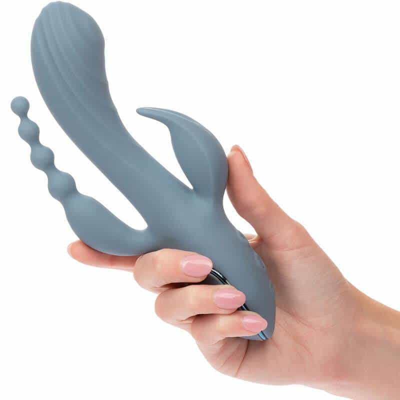 Calexotics Grey Triple Ecstasy Massage Vibrator