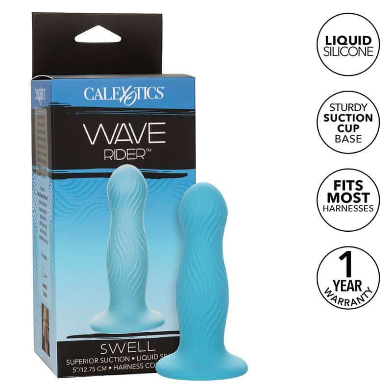 Calexotics Swell Wave Rider Anal Probe Blue Calexotics Swell Wave Rider Anal Probe Blue