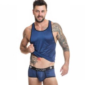 Anais Men Navy Stripe Top S
