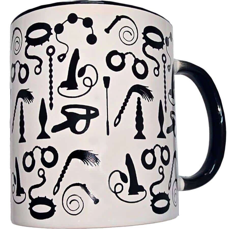 Diablo Picante White Mug with Black Handle