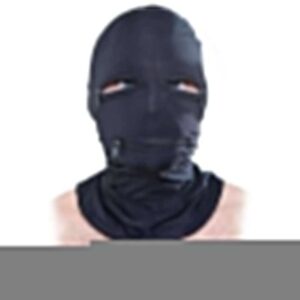 Pasamontañas de Cuero con Cremallera para BDSM