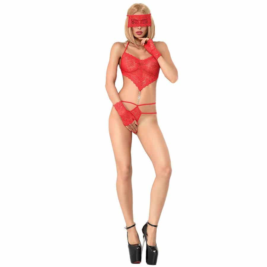 Chilirose CR 3882 Crotchless Bodysuit Set Chilirose CR 3882 Crotchless Bodysuit Set