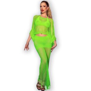Chilirose CR 4666 Green Lingerie Set S/M
