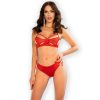 Chilirose - CR 4676 TWO-PIECE LINGERIE SET IN RED