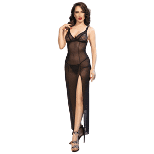 Chilirose CR 4723 Black Lace Babydoll Set