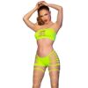 Chilirose CR 4866 Neon Green Seamless Lingerie Set