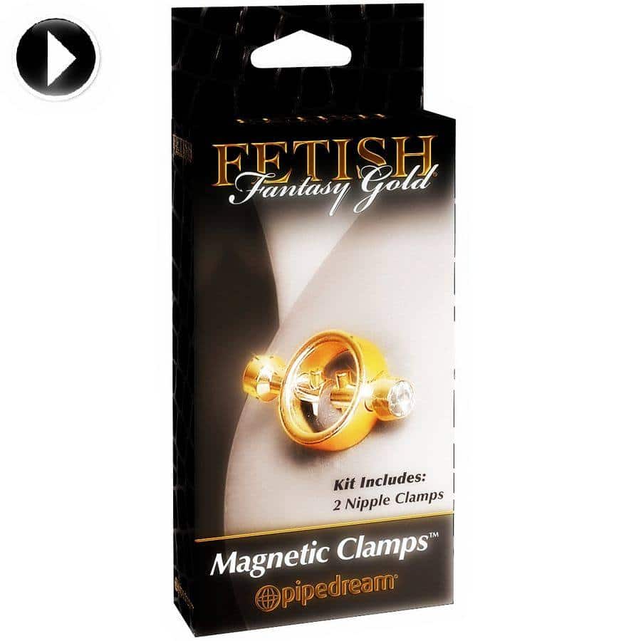 Clampes magnéticos Fetish Fantasy Gold para mamilos Clampes magnéticos Fetish Fantasy Gold para mamilos