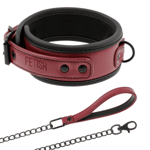 Chain Necklace with Neoprene Lining for Bondage