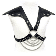 Metal Leather Body Harness