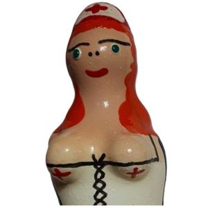 Condomerie - UniqUE HAND-PAINTED CONDOMS NURSE WITH RED HAIR