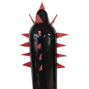 Condomerie Hand Painted Condoms Black Cactus XL Size