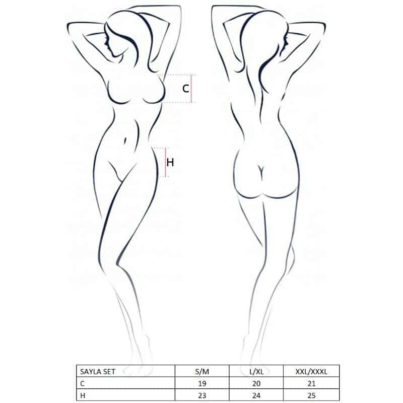 Sayla Black L/XL Women's Lingerie Set Sayla Black L/XL Women's Lingerie Set