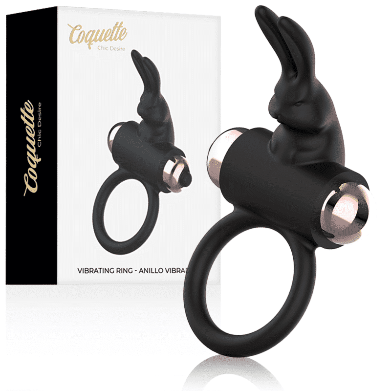 Coquette Chic Desire Vibrating Ring Black Gold