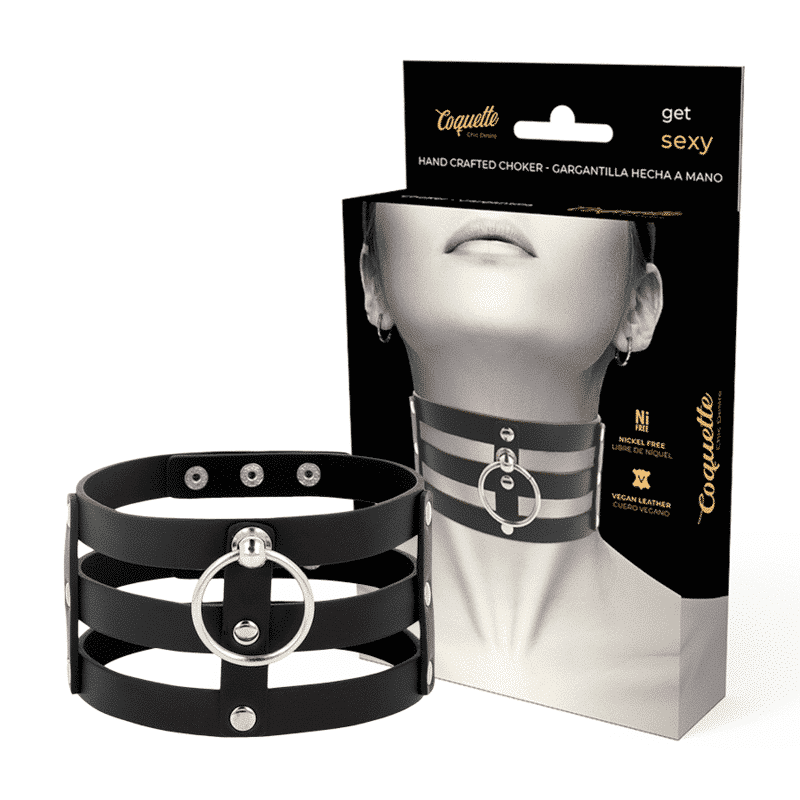 Coquette Chic Desire - Vegan Leather Choker for Fetish Lovers