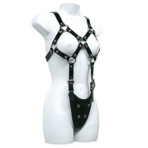 Exposed Leather Bodysuit