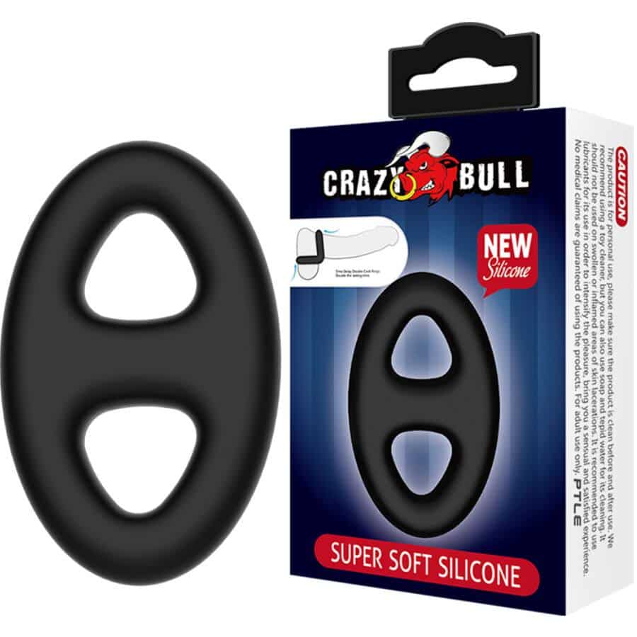 Crazy Bull Double Oval Silicone Cock Ring
